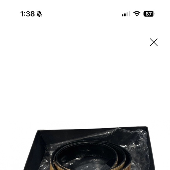 Burberry Black and Gold Women's Belt - Picture 1 of 8